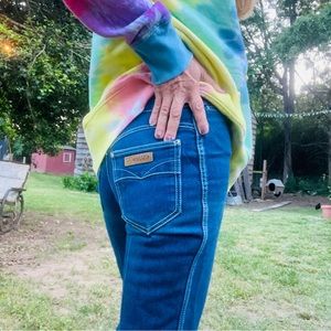 Vintage 80s Gitano dark denim high waisted blue jeans size 6